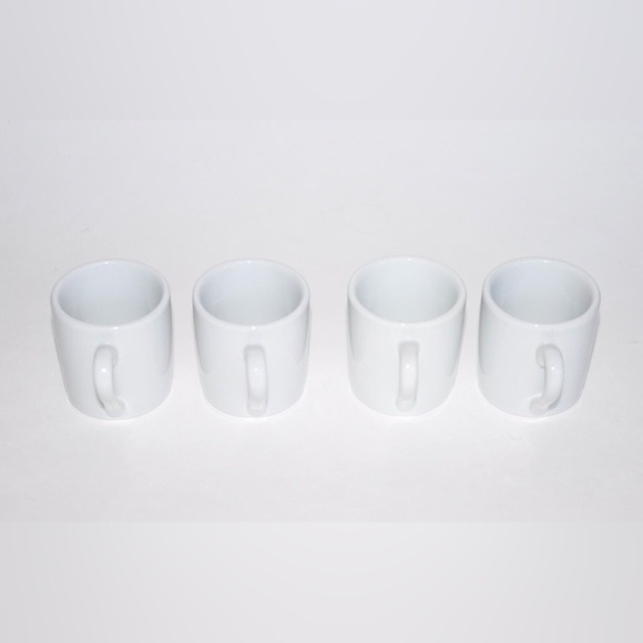 (4) Sur La Table Single Espresso White Porcelain Coffee Mini Mug Cups Set - Picture 2 of 4